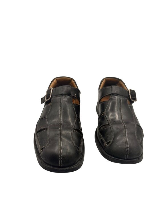 Johnson & Murphy Size 10.5 Leather Buckle Fisherman Sandals Black main image 7